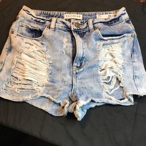 ripped denim mom jeans